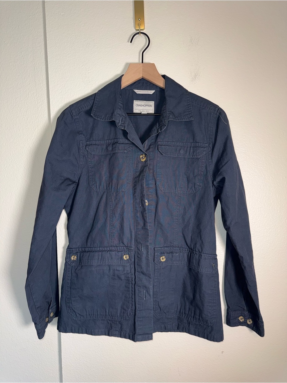 CRAGHOPPERS Gorpcore Classic Navy Button-Up Shirt S